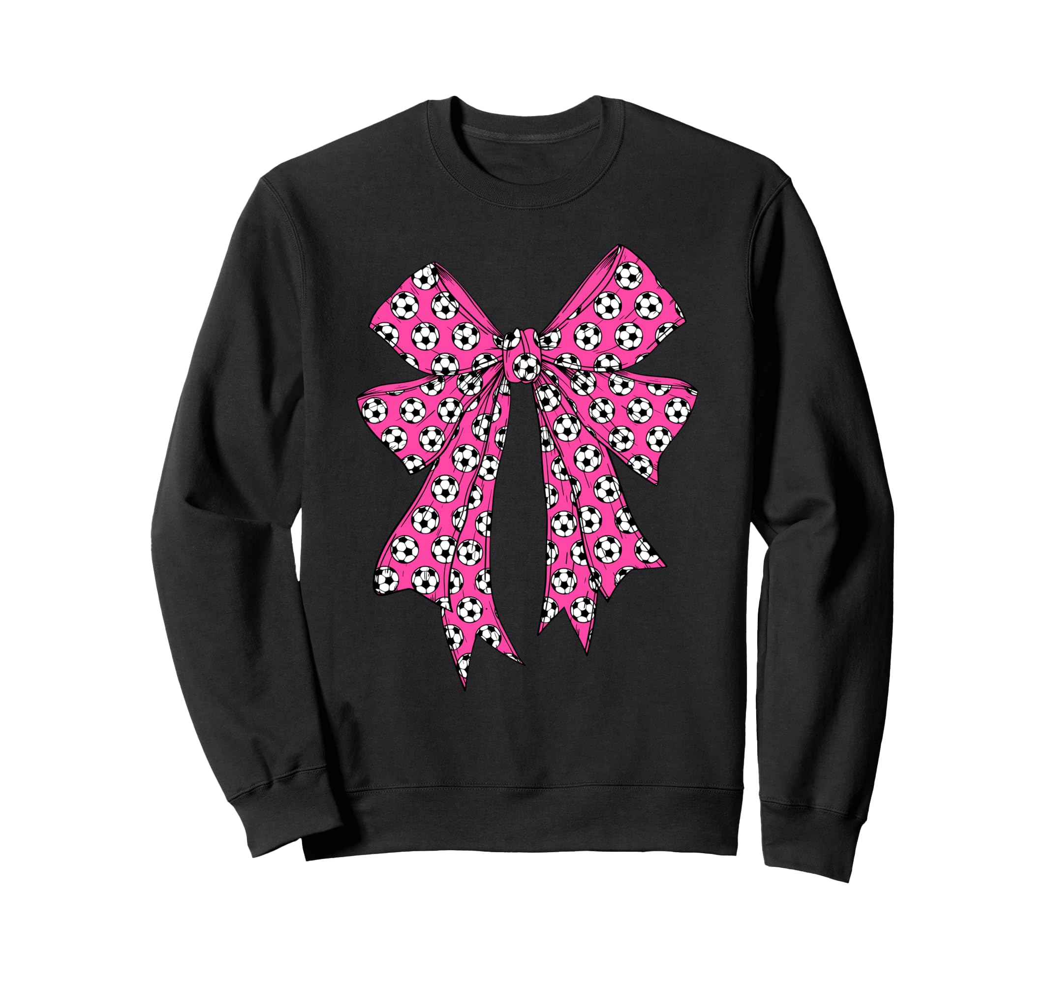 Soccer Ball Coquette Bow Soccer Mom Sweatshirt - Graphic Print for Adults - T-Shirt, Sweatshirt, Hoodie