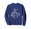 Rodeo Bucking Bronco Horse Riding Sweatshirt - Graphic Print for Adults - T-Shirt, Sweatshirt, Hoodie
