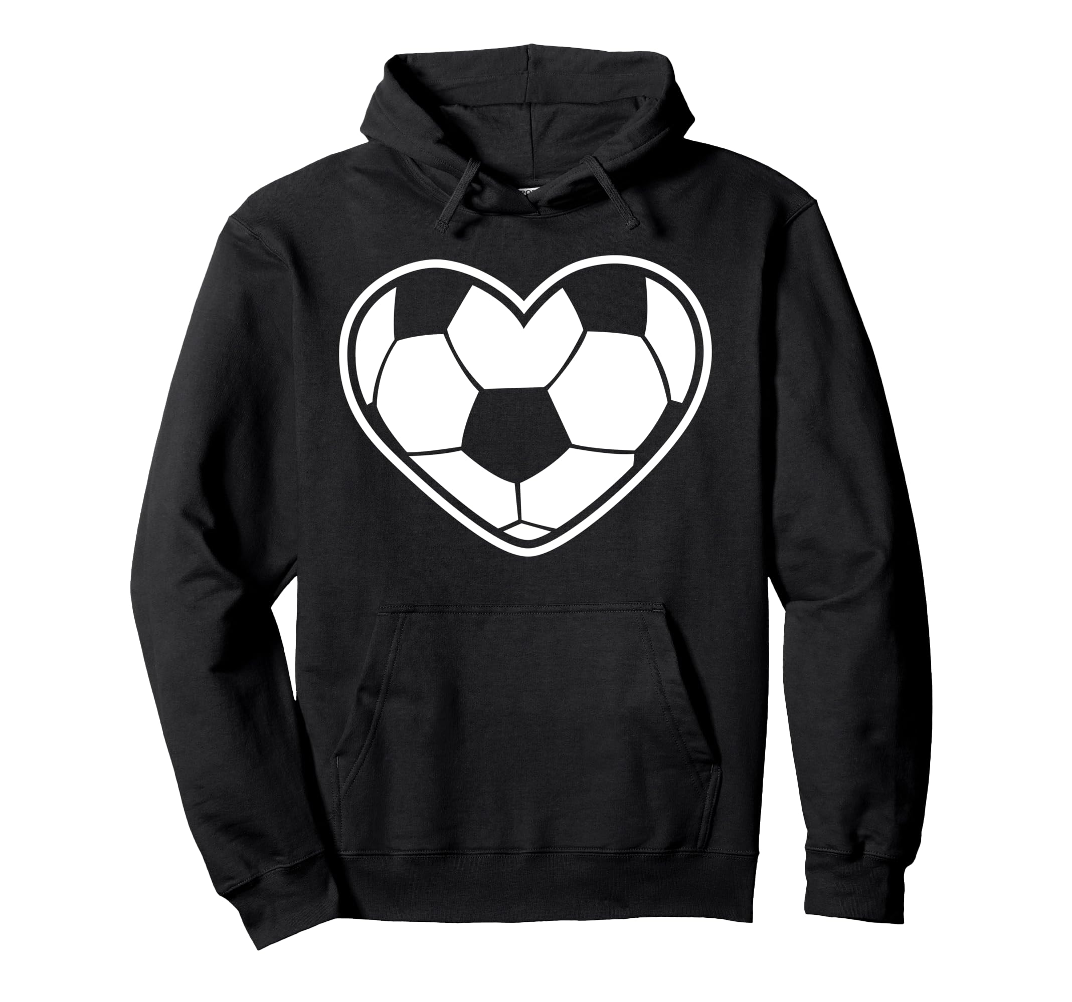 Football Or Soccer As Heart Hoodie - Unique Graphic Unisex - T-Shirt, Sweatshirt, Hoodie