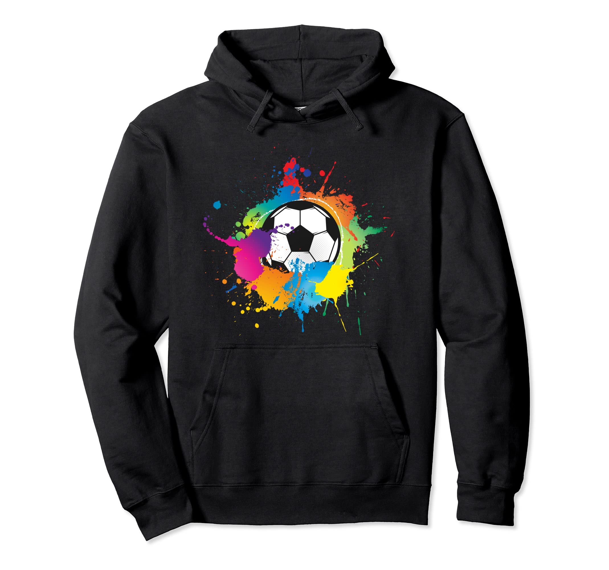Soccer Ball Player Gift Funny Colorful Hoodie - Aesthetic Graphic Unisex - T-Shirt, Sweatshirt, Hoodie