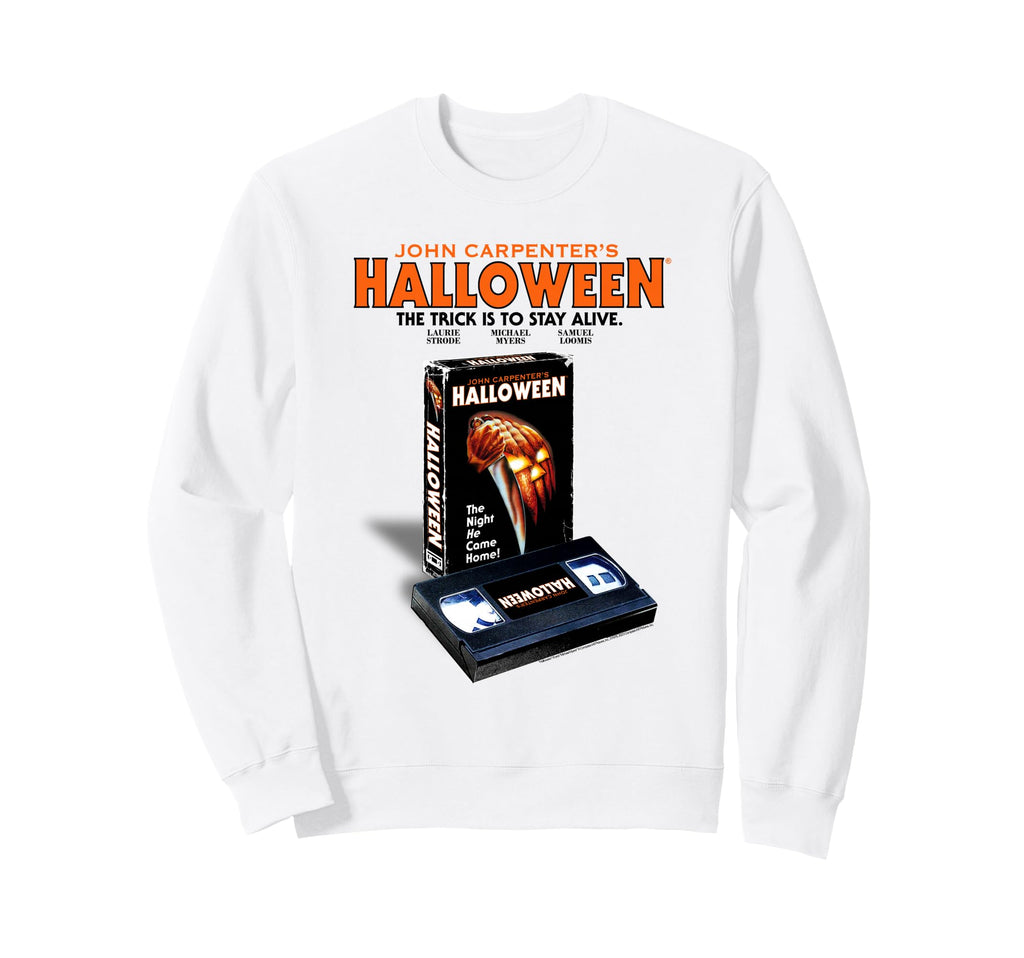 Halloween Vhs Horror Movie Sweatshirt - Graphic Print for Adults - T-Shirt, Sweatshirt, Hoodie