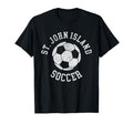 St John Island Soccer Distressed 90S T-Shirt - Aesthetic Graphic Unisex - T-Shirt, Sweatshirt, Hoodie