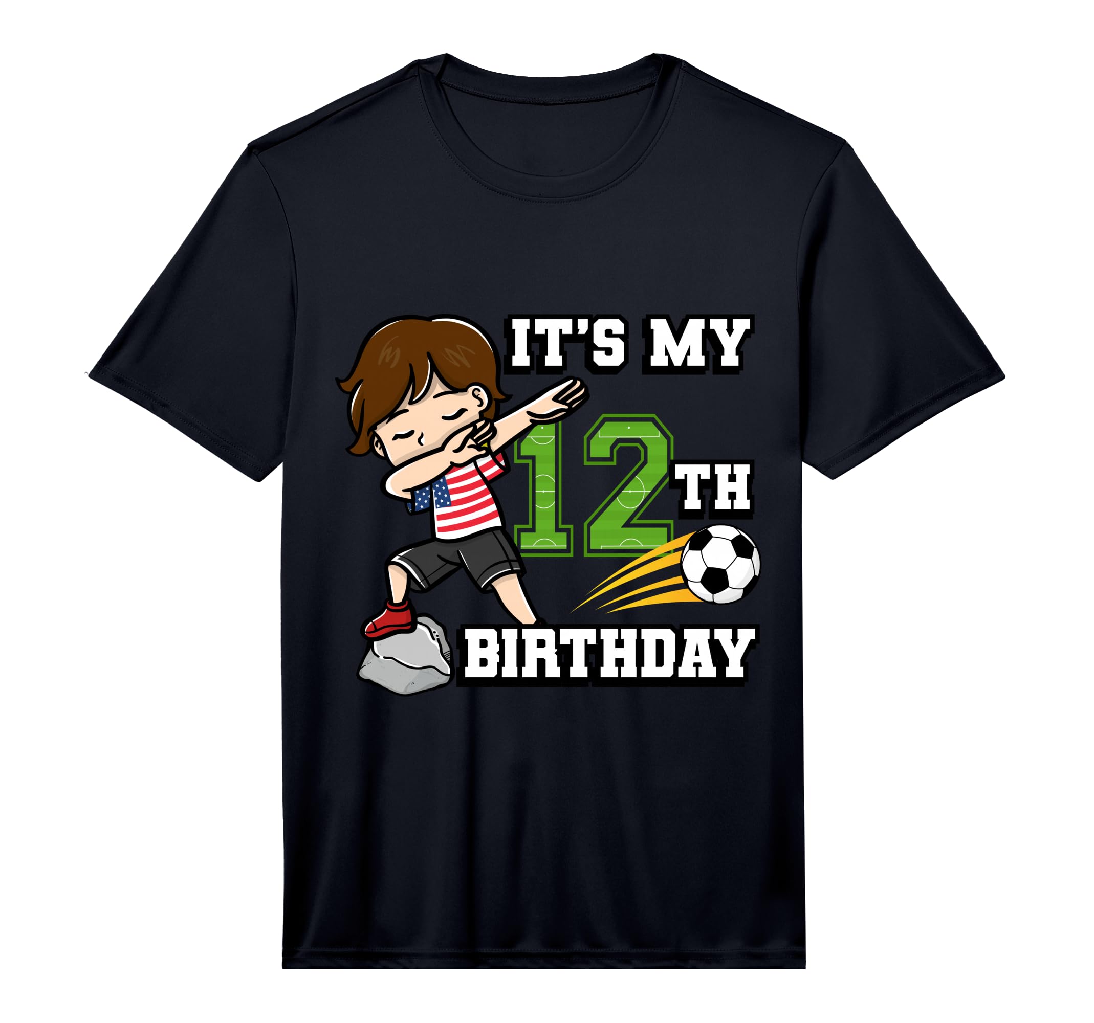 Soccer Its My 12Th Birthday American T-Shirt - Aesthetic Graphic Unisex - T-Shirt, Sweatshirt, Hoodie