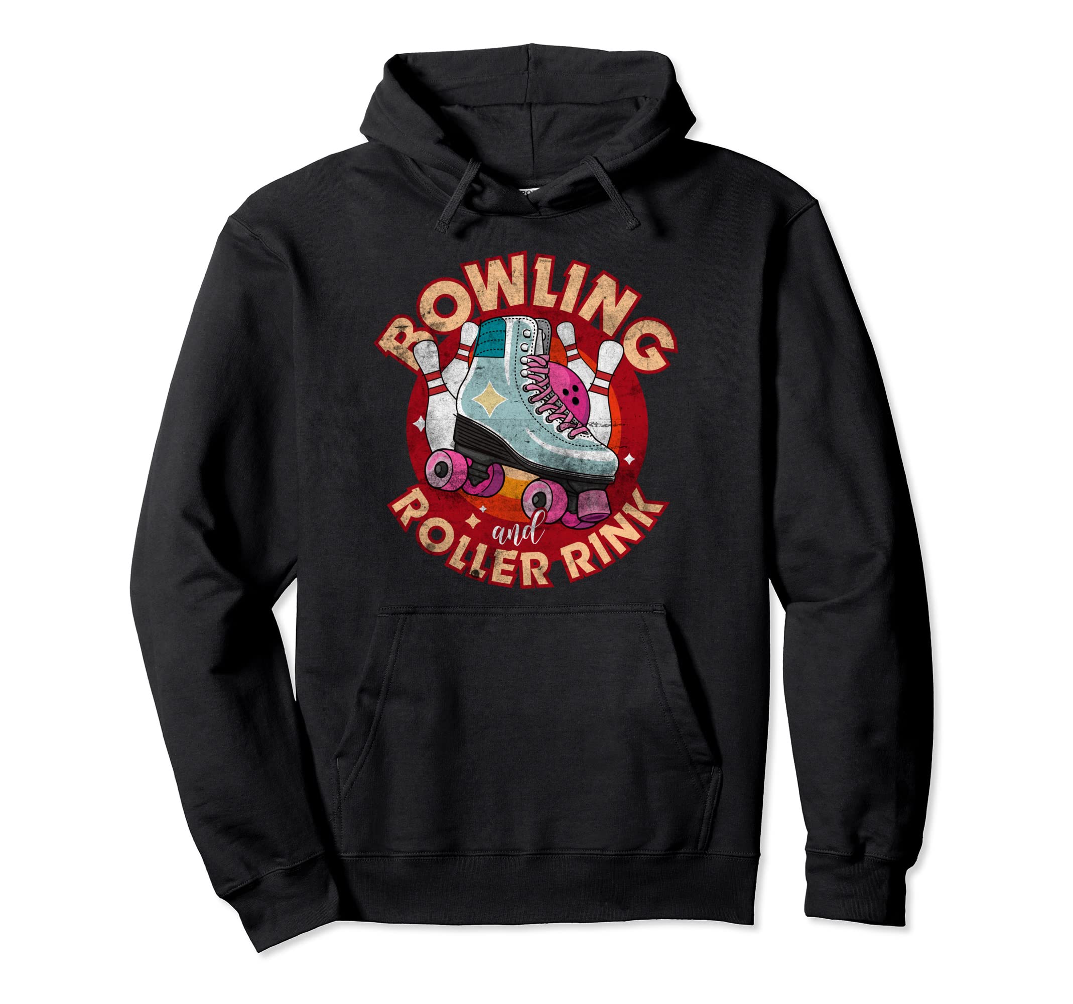 Bowling And Roller Rink 80S Roller Disco Hoodie - Graphic Print for Adults - T-Shirt, Sweatshirt, Hoodie
