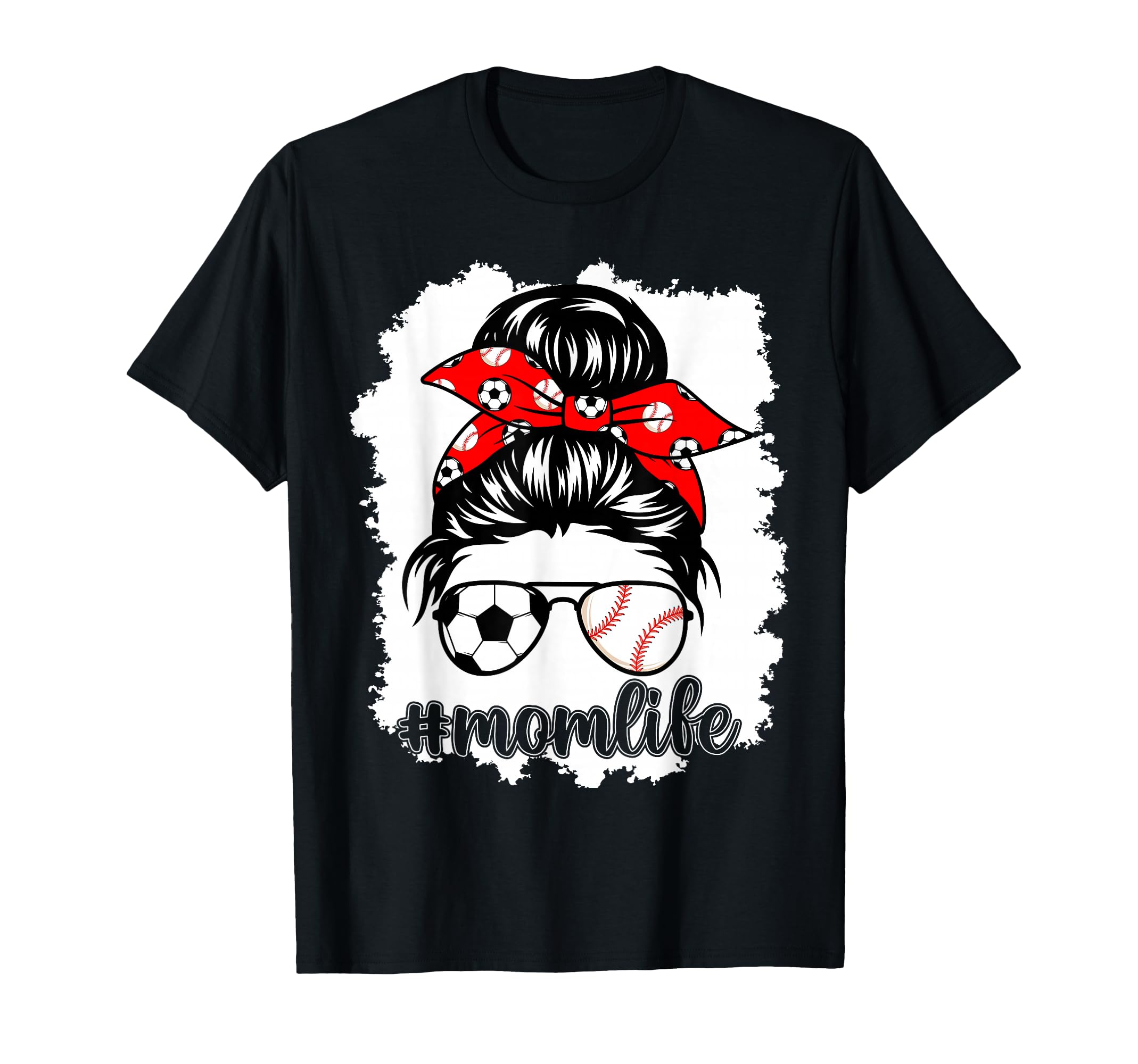 Classy Mom Life Soccer Messy Bun T-Shirt - Unique Graphic Men Women - T-Shirt, Sweatshirt, Hoodie