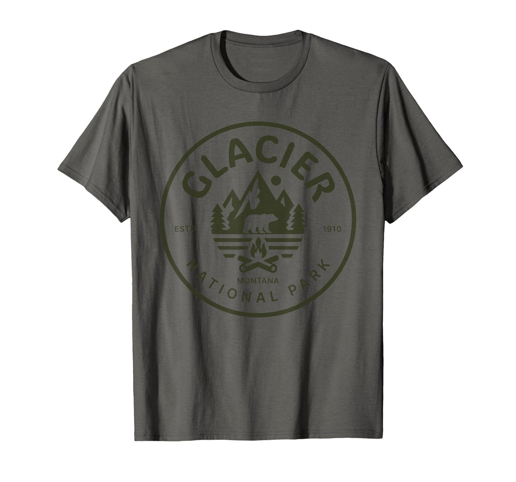 Glacier National Park Montana Usa Nature T-Shirt - Aesthetic Graphic Unisex - T-Shirt, Sweatshirt, Hoodie