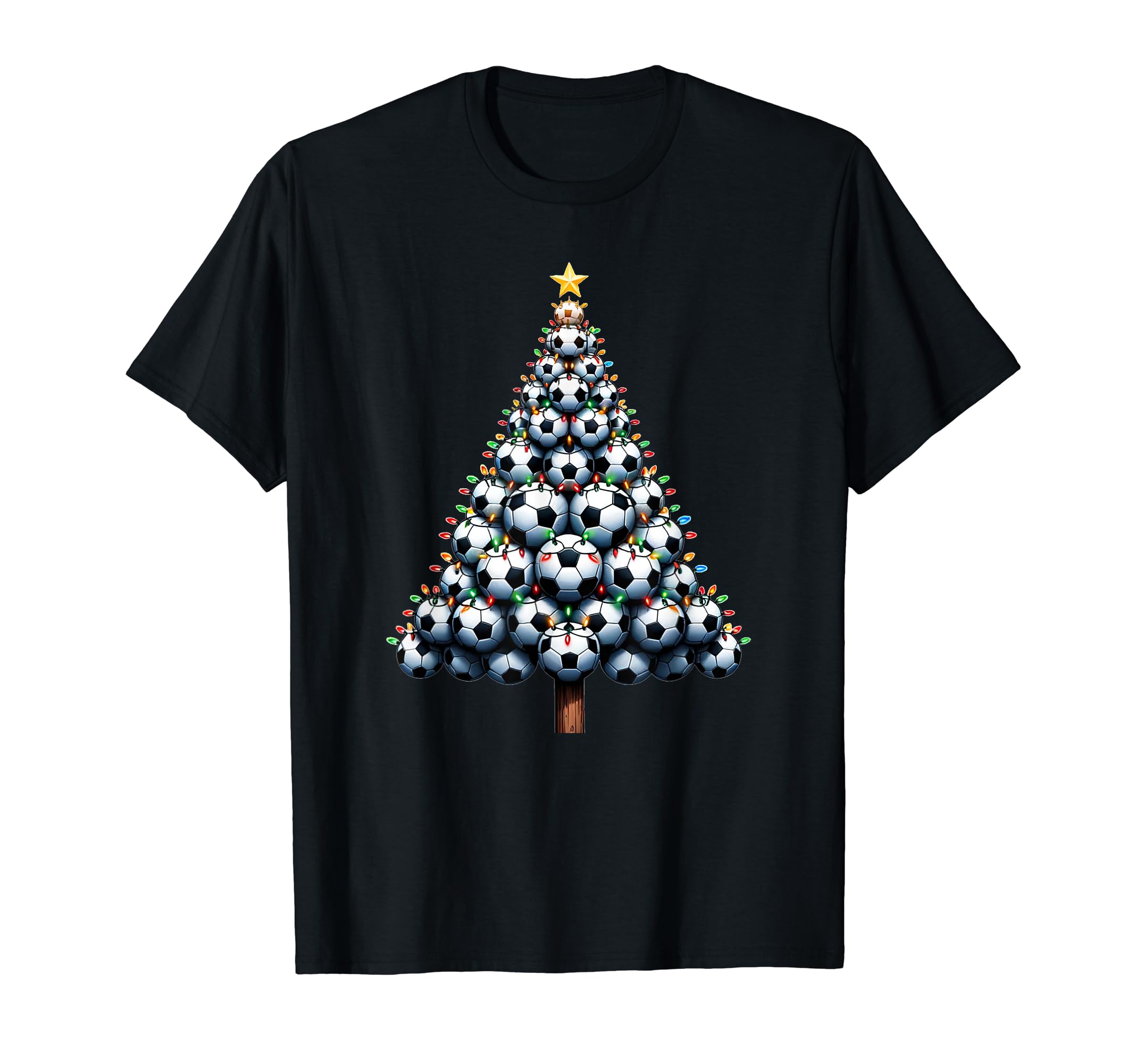 Santa Soccer Tree Football Soccer T-Shirt - Graphic Print for Adults - T-Shirt, Sweatshirt, Hoodie