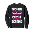 Runs Cats And Roller Skating Funny Sweatshirt - Graphic Print for Adults - T-Shirt, Sweatshirt, Hoodie