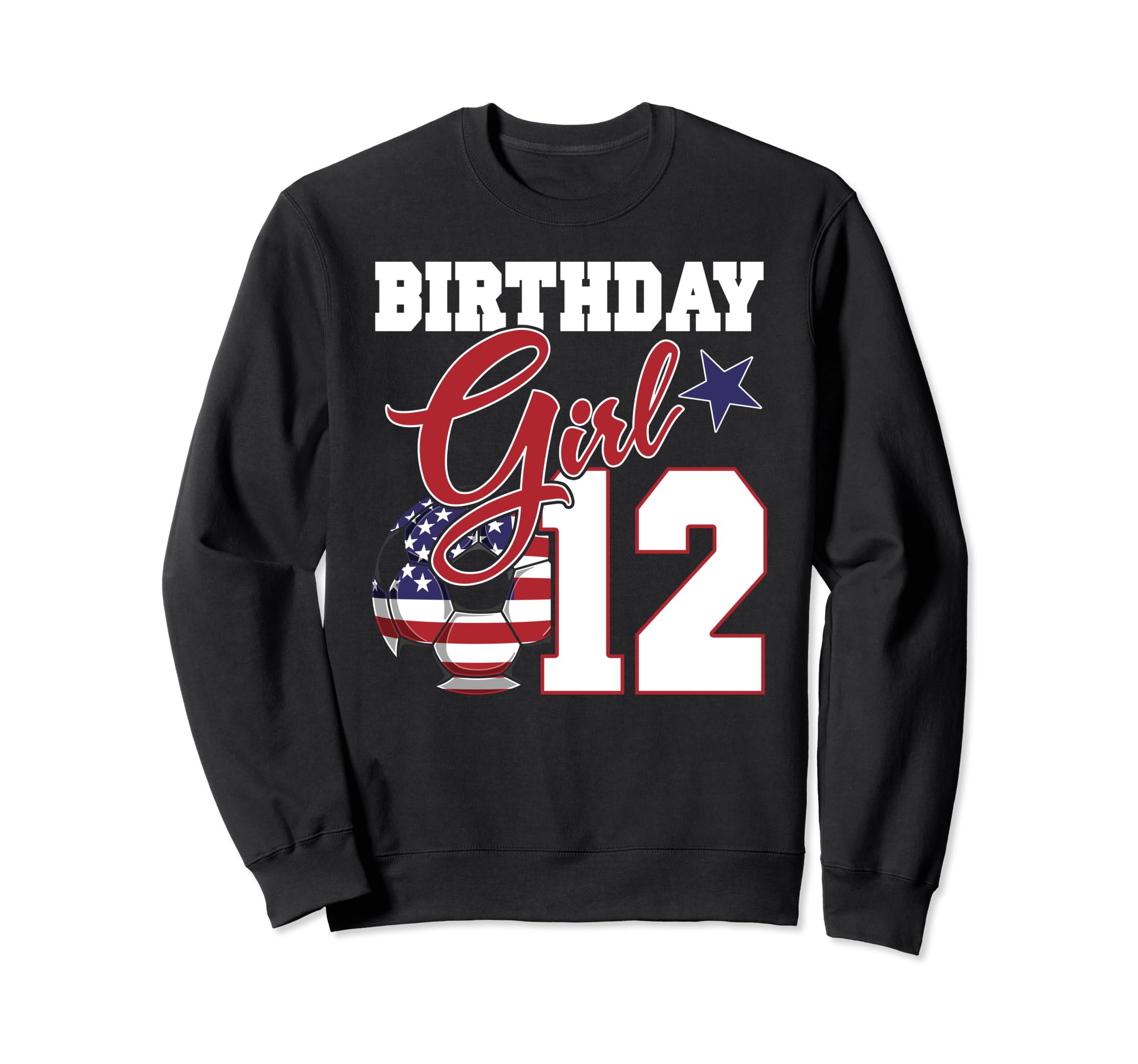 12Th Birthday Party American Flag Sweatshirt - Aesthetic Graphic Unisex - T-Shirt, Sweatshirt, Hoodie