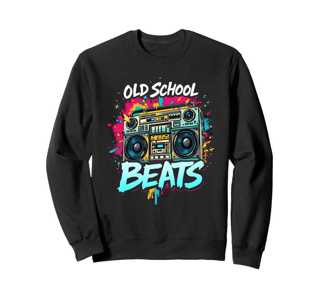 Old School Beats Hip Hop Sweatshirt - Casual Everyday Wear Unisex - T-Shirt, Sweatshirt, Hoodie
