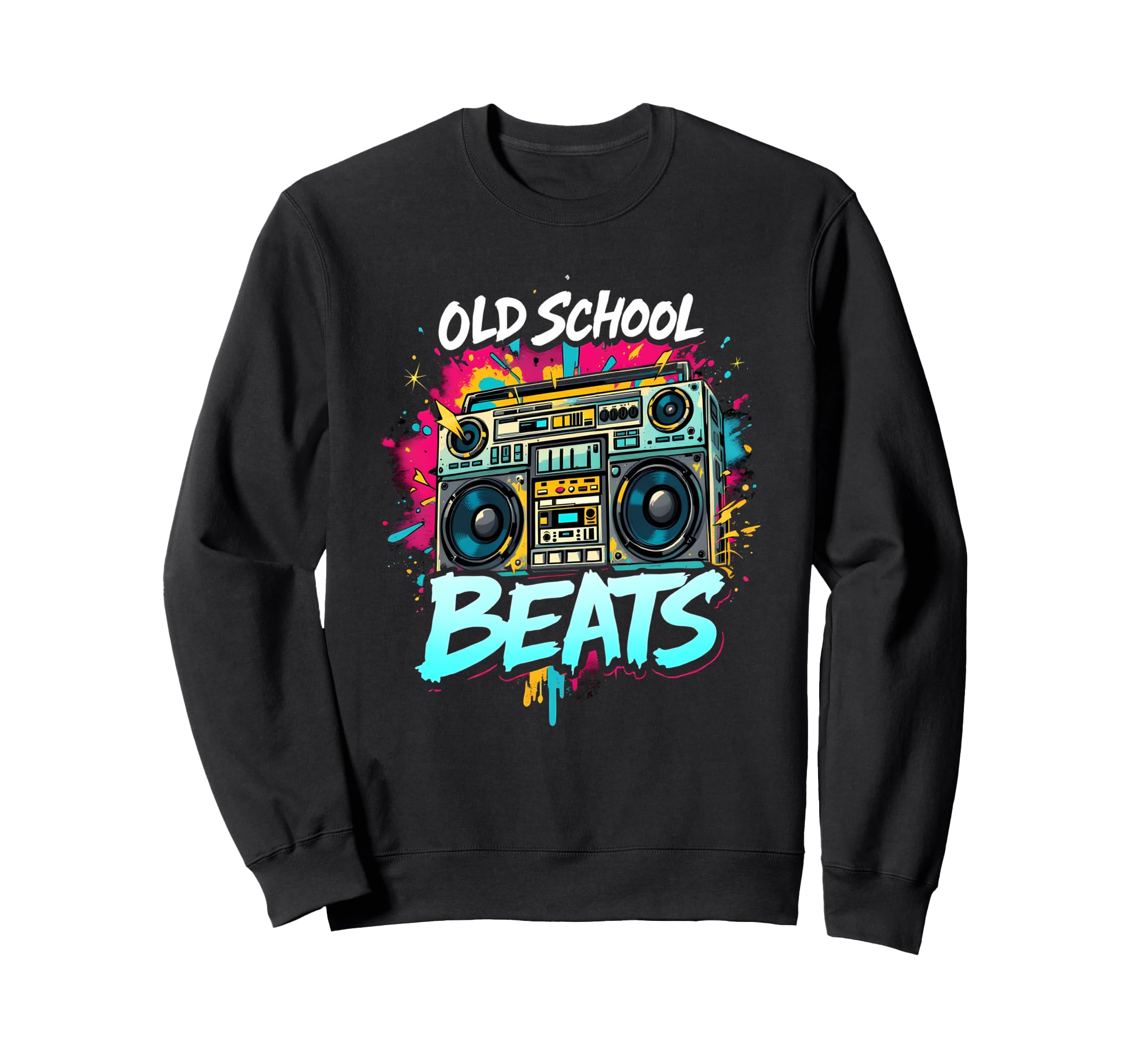 Old School Beats Hip Hop Sweatshirt - Casual Everyday Wear Unisex - T-Shirt, Sweatshirt, Hoodie