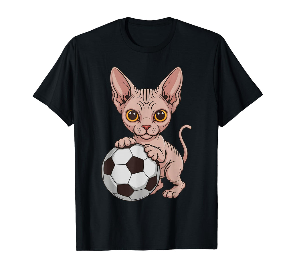 Funny Soccer Sphynx Just Who Loves Cats T-Shirt - Graphic Print Unisex - T-Shirt, Sweatshirt, Hoodie