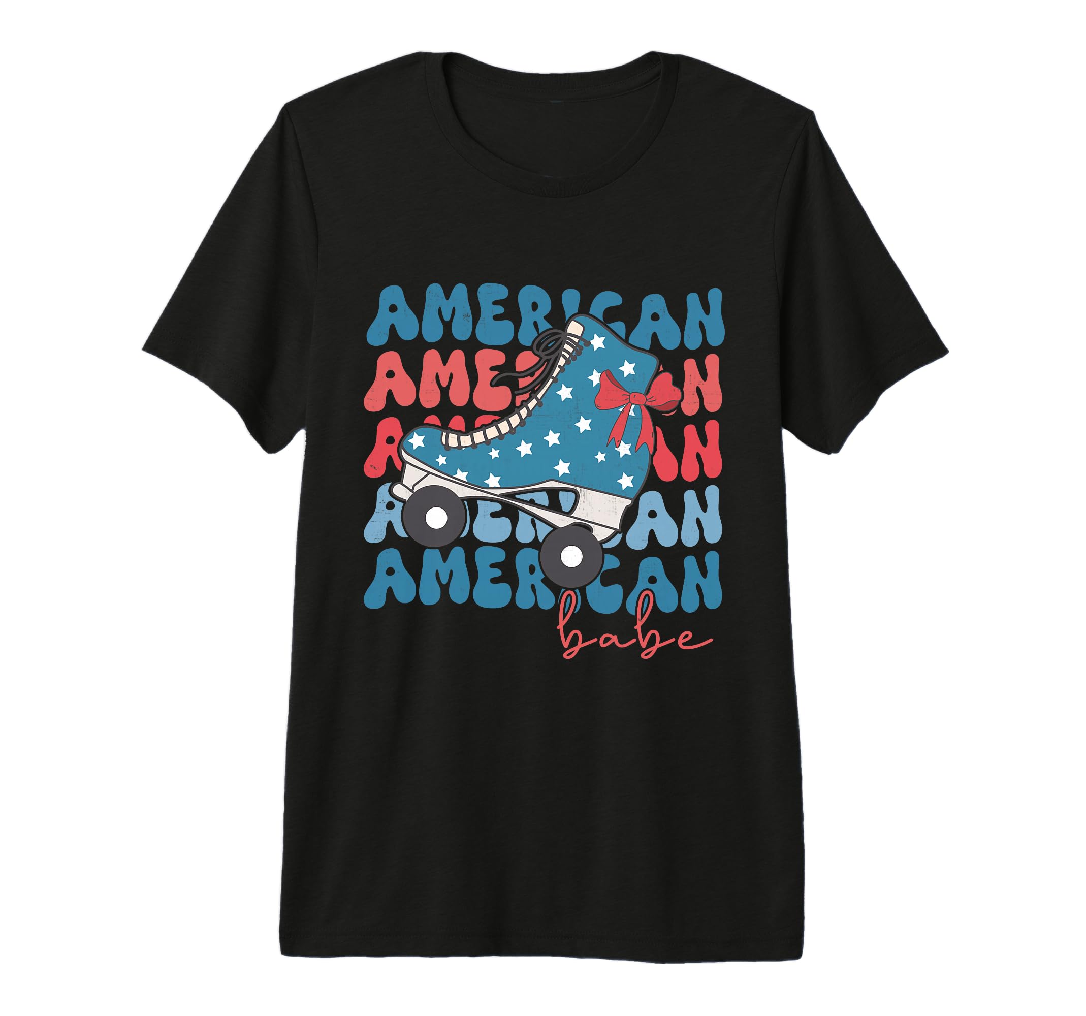 July 4Th Roller Skates American Flag T-Shirt - Graphic Print for Adults - T-Shirt, Sweatshirt, Hoodie
