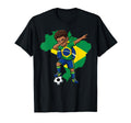 Brazil Soccer Dab Flag Football T-Shirt - Graphic Print Men Women - T-Shirt, Sweatshirt, Hoodie