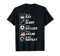Eat Sleep Soccer Anime Repeat T-Shirt - Fun Novelty Design Men Women - T-Shirt, Sweatshirt, Hoodie
