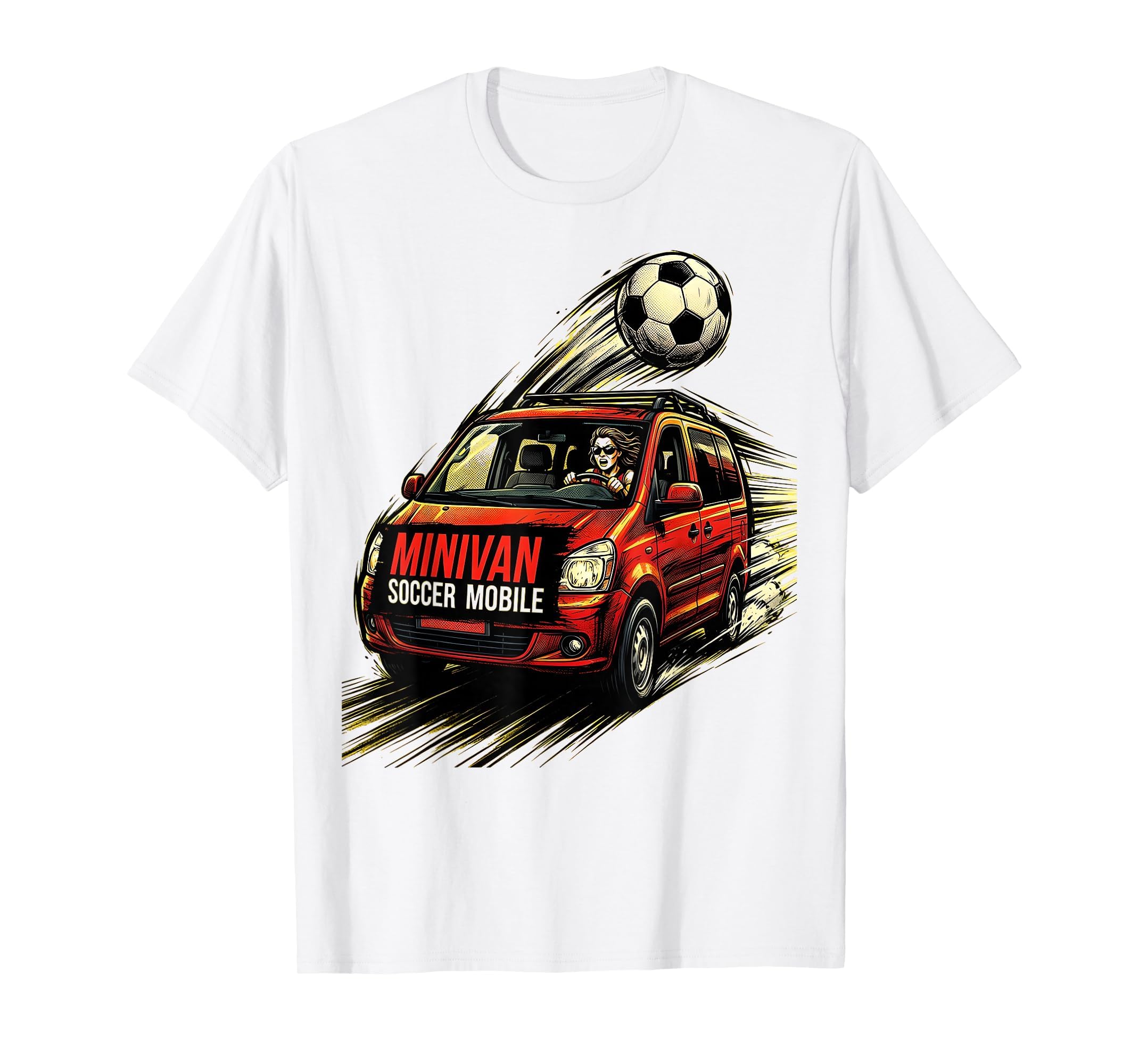 Minivan Soccer Mobile Funny Soccer T-Shirt - Aesthetic Graphic for Adults - T-Shirt, Sweatshirt, Hoodie