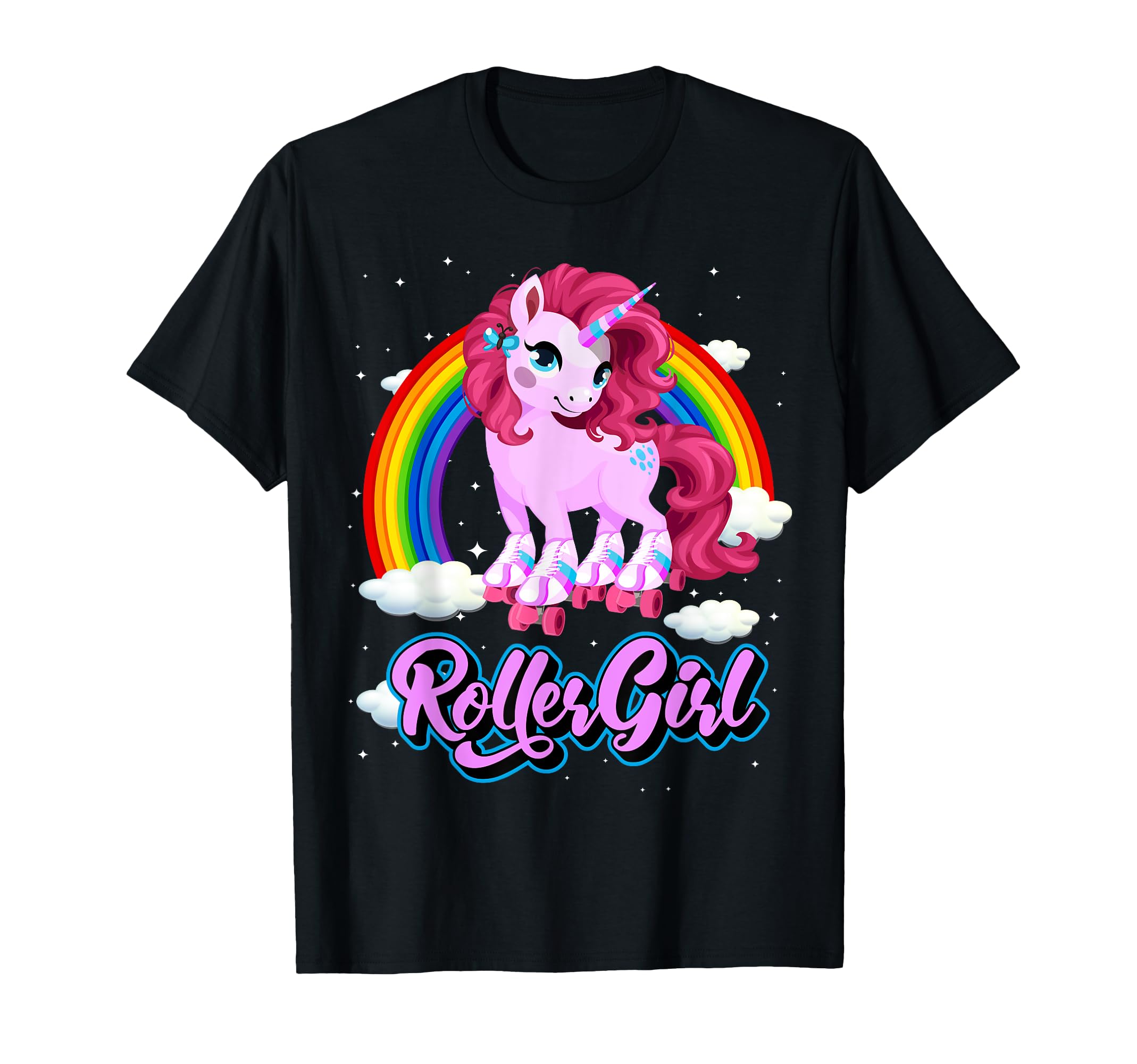 70S 80S Roller Skating Unicorn T-Shirt - Unique Graphic Unisex - T-Shirt, Sweatshirt, Hoodie