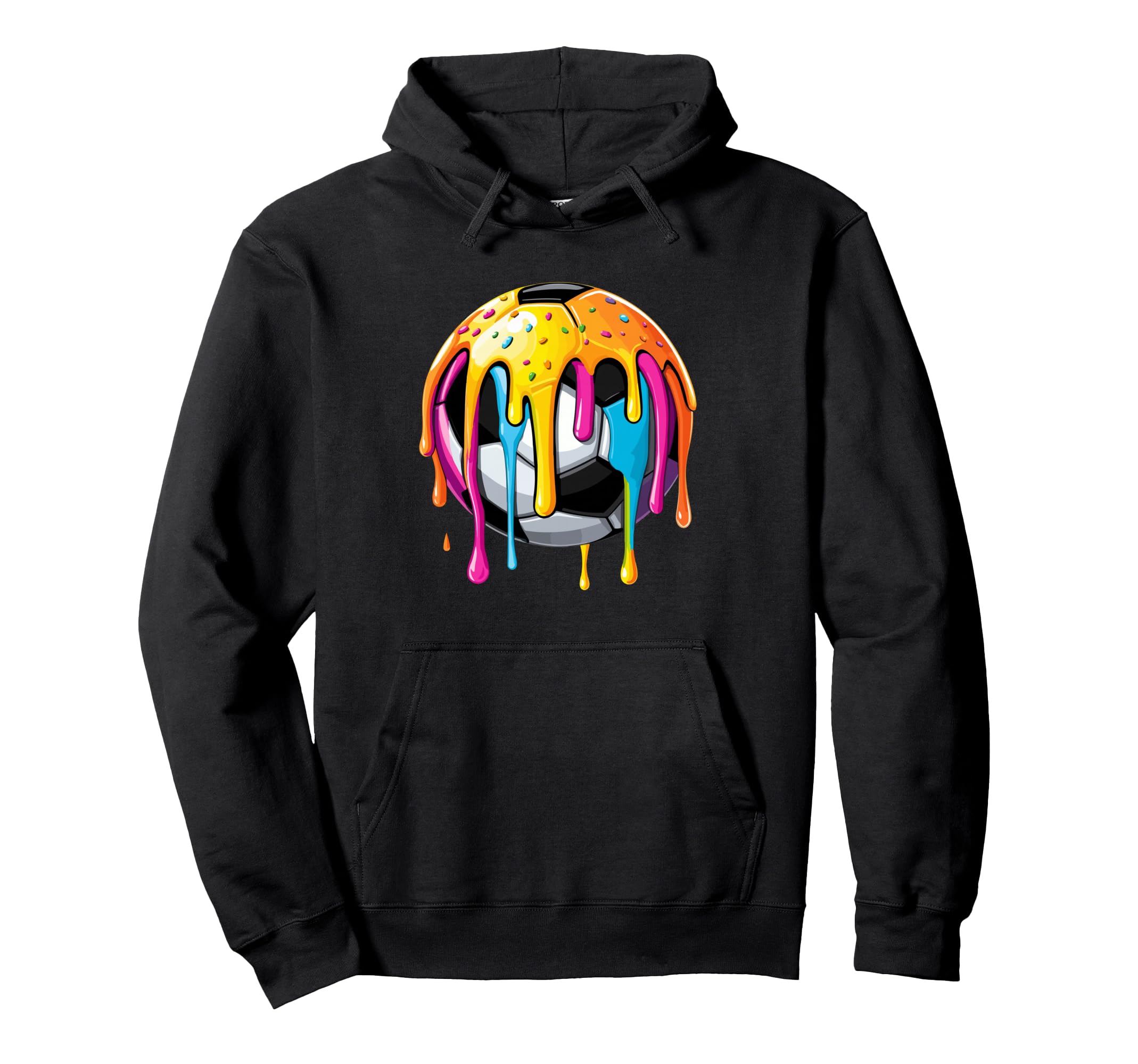Soccer Ice Cream Drip Soccer Player Hoodie - Novelty Apparel Unisex - T-Shirt, Sweatshirt, Hoodie