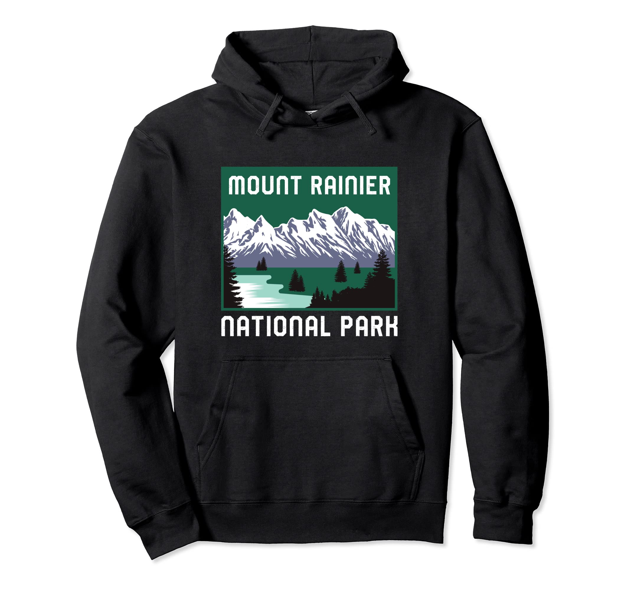 Mount Rainier National Park Washington Hoodie - Trendy Graphic for Adults - T-Shirt, Sweatshirt, Hoodie