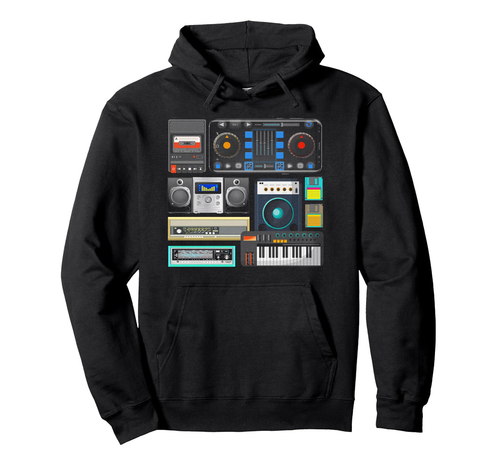 Old School Hip Hop Rap Music Beat Maker Hoodie - Graphic Print Men Women - T-Shirt, Sweatshirt, Hoodie