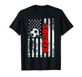 Us American Flag Soccer Patriotic Soccer T-Shirt - Custom Art Print Unisex - T-Shirt, Sweatshirt, Hoodie