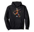 Female Soccer Player Floral Soccer Hoodie - Aesthetic Graphic for Adults - T-Shirt, Sweatshirt, Hoodie