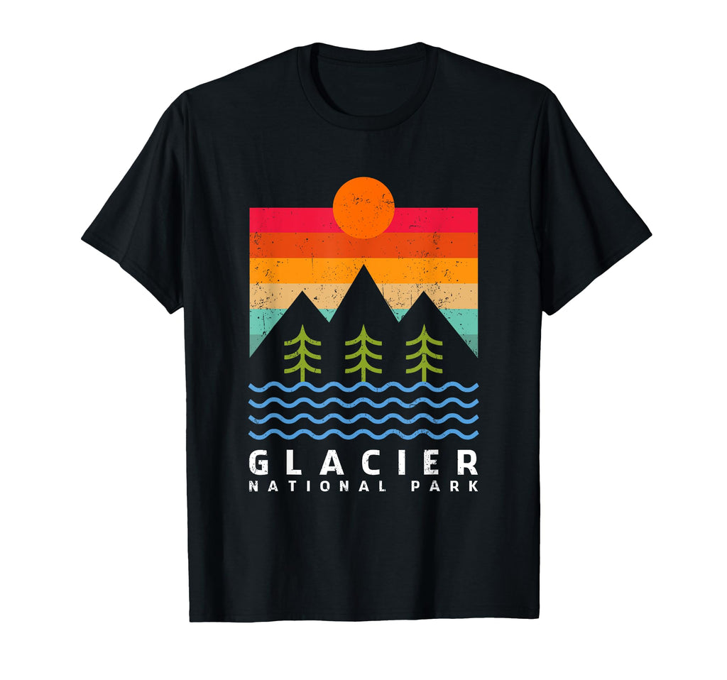 Montana Glacier National Park Sunset T-Shirt - Novelty Apparel for Adults - T-Shirt, Sweatshirt, Hoodie