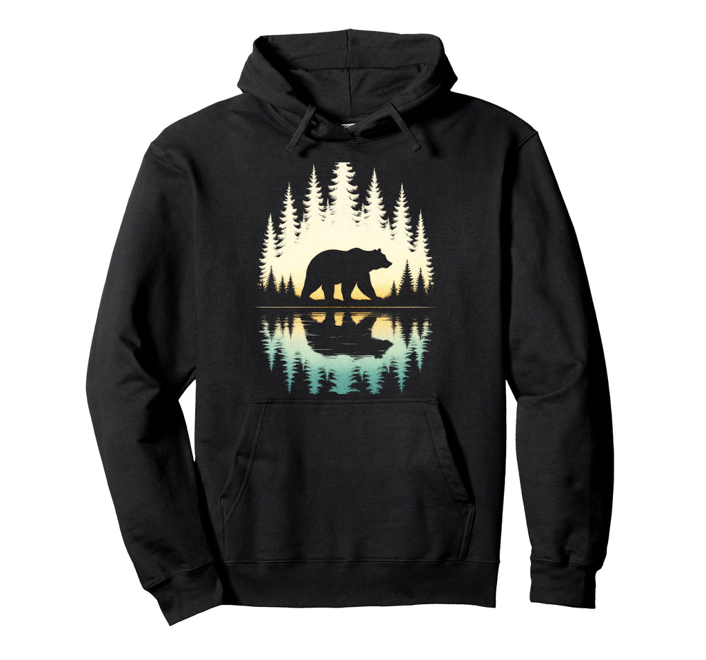 Bear Silhouette Save Environment Hoodie - Unique Graphic Men Women - T-Shirt, Sweatshirt, Hoodie