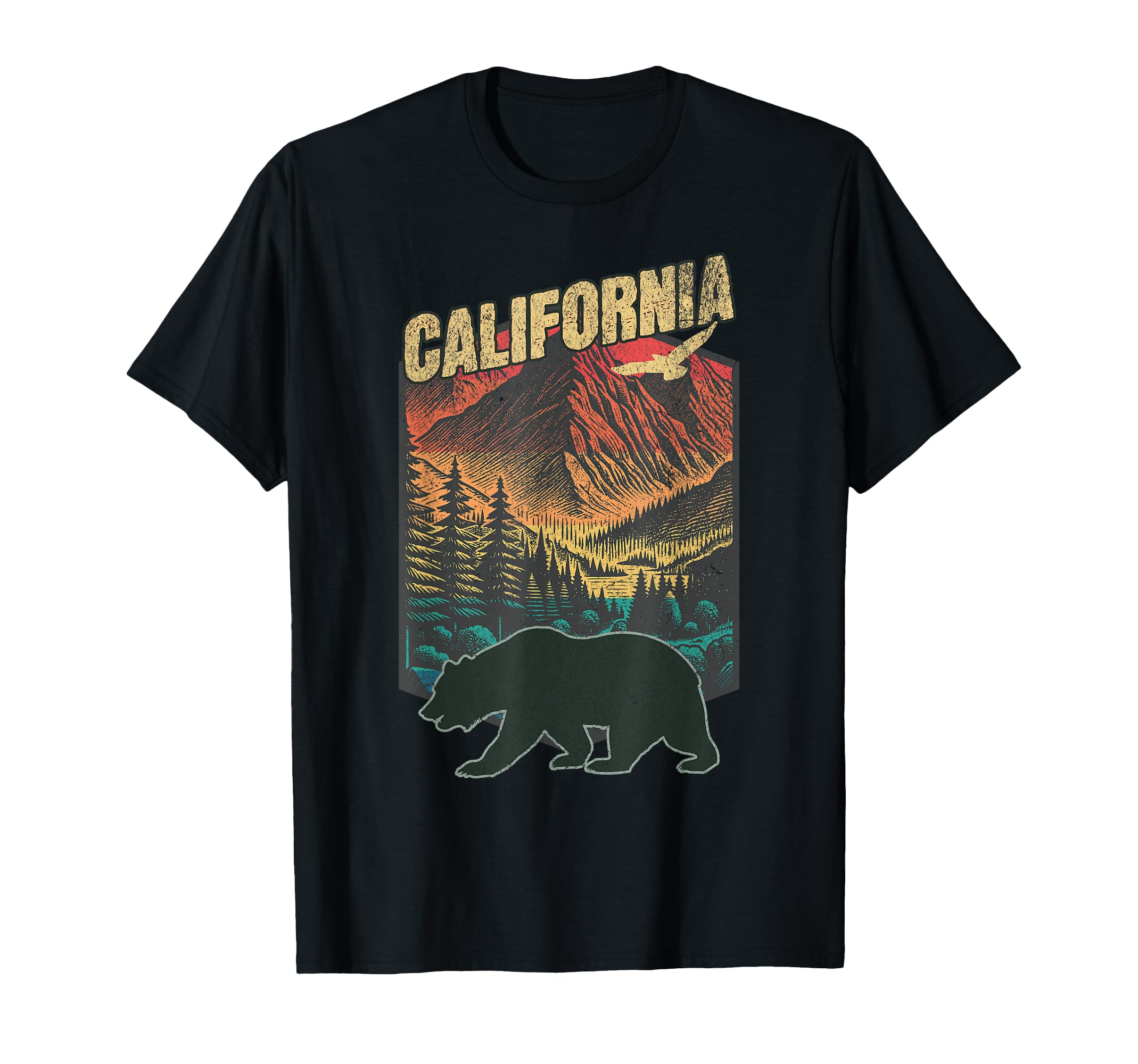 California Mountains National Park T-Shirt - Fun Novelty Design for Adults - T-Shirt, Sweatshirt, Hoodie