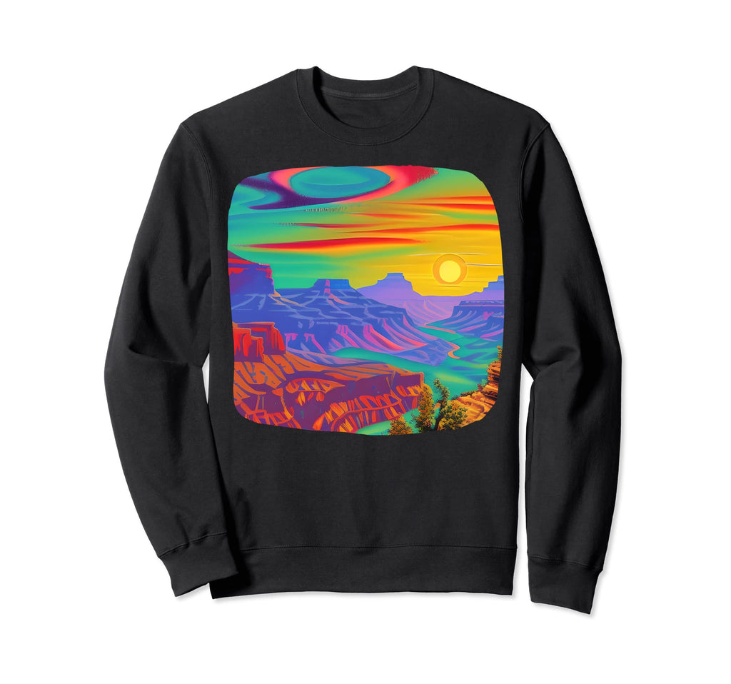 Grand Canyon Vaporwave Wanderlust Sweatshirt - Streetwear Style Men Women - T-Shirt, Sweatshirt, Hoodie