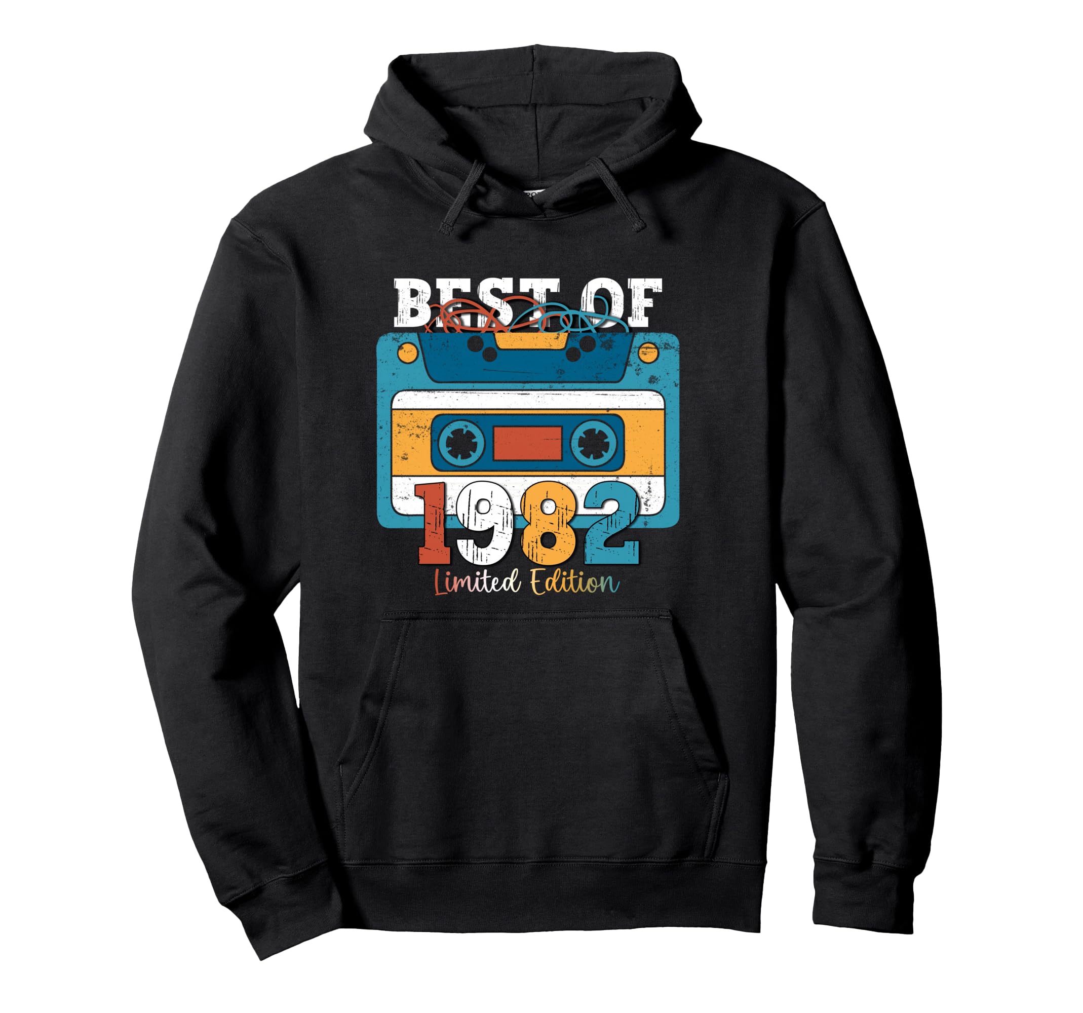 44Th Birthday Gift Best 1982 Cassette Hoodie - Unique Graphic Men Women - T-Shirt, Sweatshirt, Hoodie