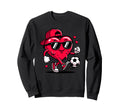 Valentine Soccer Heart Drip Sport Sweatshirt - Trendy Graphic Men Women - T-Shirt, Sweatshirt, Hoodie