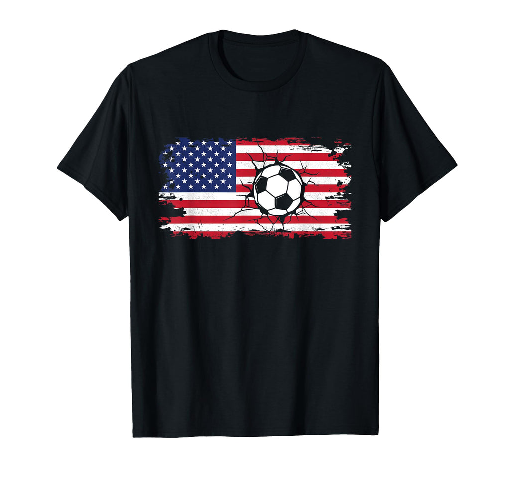 American Flag Soccer T-Shirt - Aesthetic Graphic Unisex - T-Shirt, Sweatshirt, Hoodie