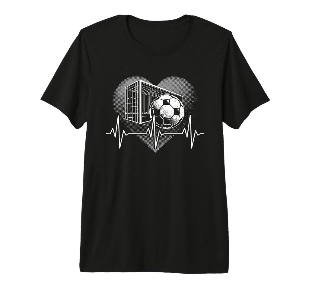 Heartbeat Soccer Player Goal Team T-Shirt - Aesthetic Graphic Men Women - T-Shirt, Sweatshirt, Hoodie