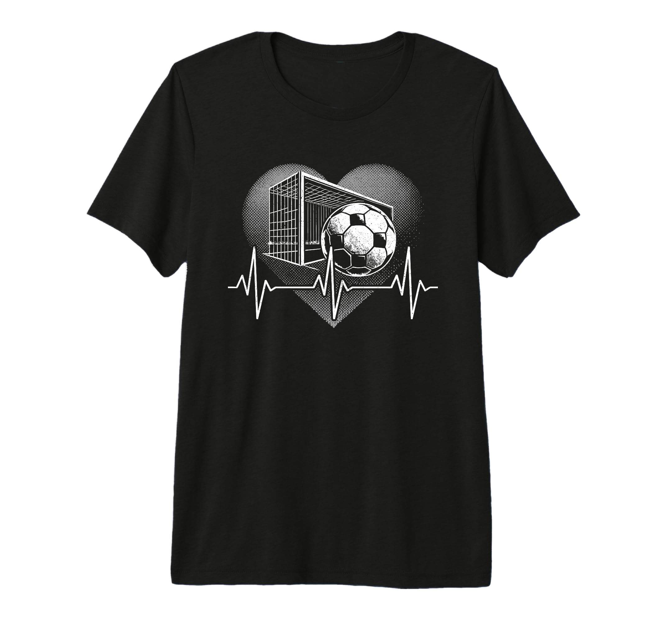 Heartbeat Soccer Player Goal Team T-Shirt - Aesthetic Graphic Men Women - T-Shirt, Sweatshirt, Hoodie