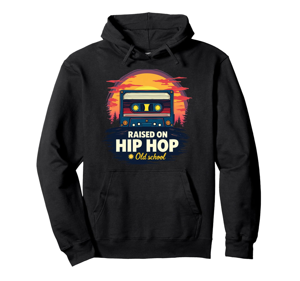 Raised Old School Hip Hop Anniversary Hoodie - Graphic Print Men Women - T-Shirt, Sweatshirt, Hoodie