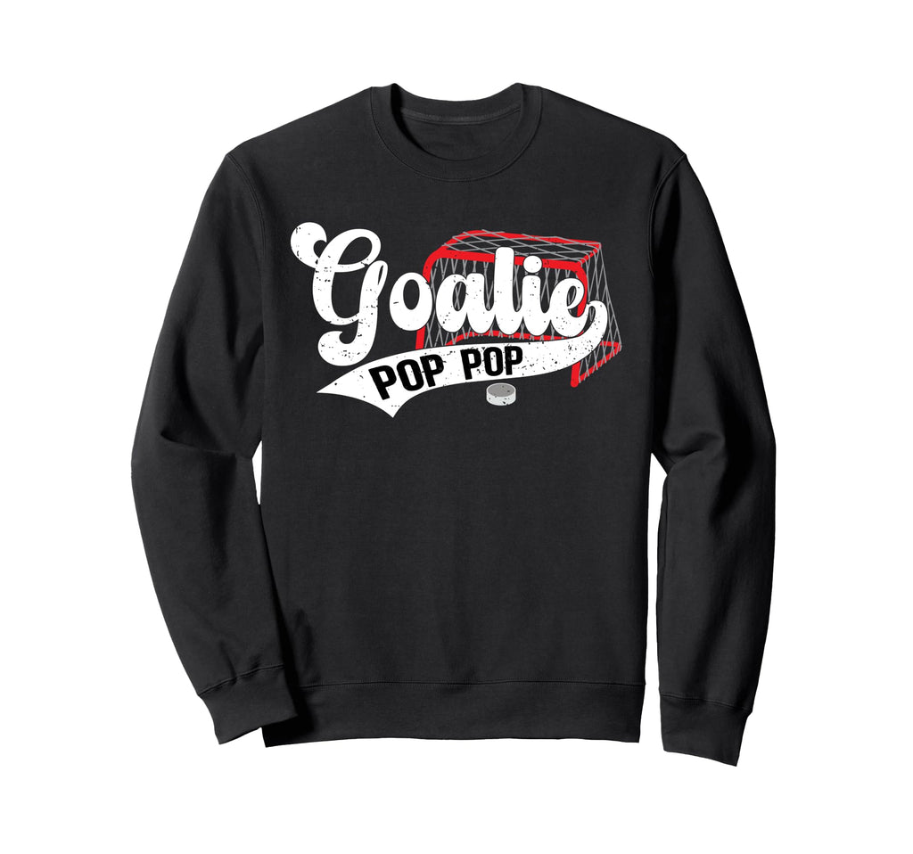 Ice Hockey Goalie Pop Pop Ice Sweatshirt - Aesthetic Graphic for Adults - T-Shirt, Sweatshirt, Hoodie