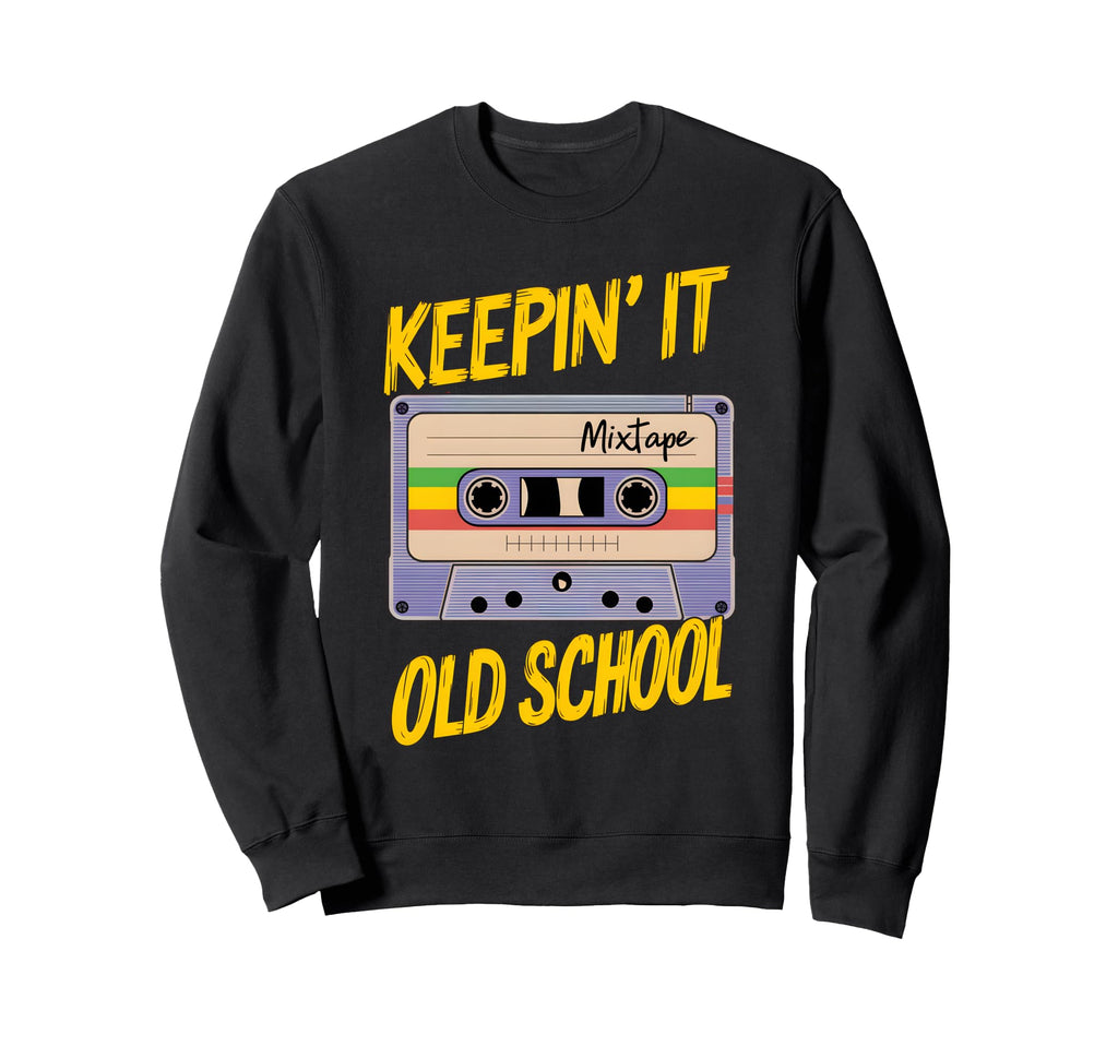 Old School Hip Hop 80S 90S Cassette Sweatshirt - Trendy Graphic for Adults - T-Shirt, Sweatshirt, Hoodie