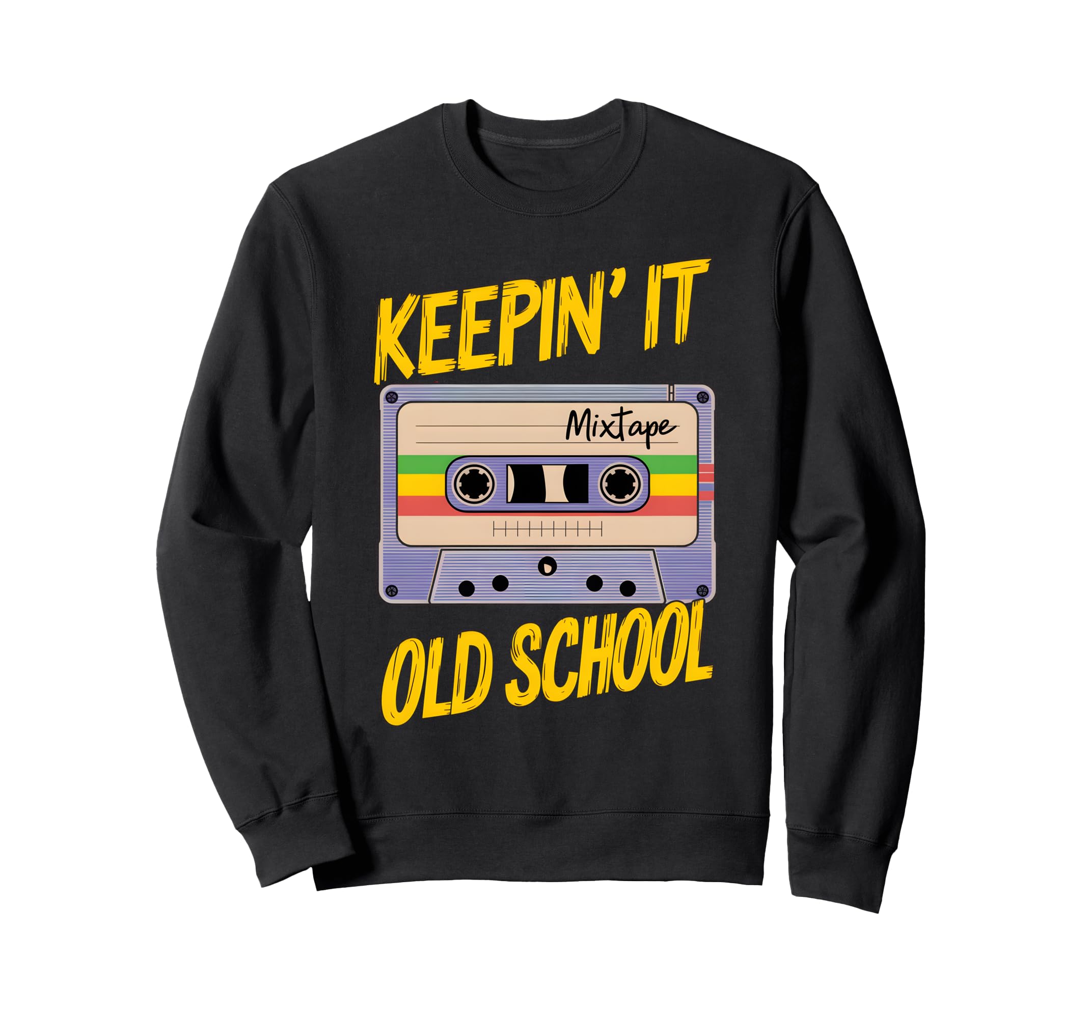Old School Hip Hop 80S 90S Cassette Sweatshirt - Trendy Graphic for Adults - T-Shirt, Sweatshirt, Hoodie