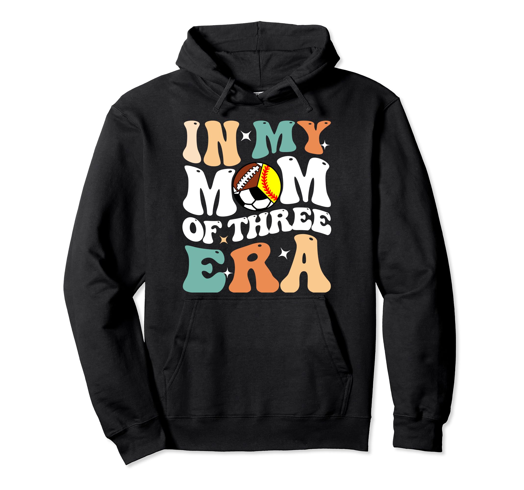 My Mom Three Era Funny Softball Soccer Hoodie - Fun Novelty Design Unisex - T-Shirt, Sweatshirt, Hoodie