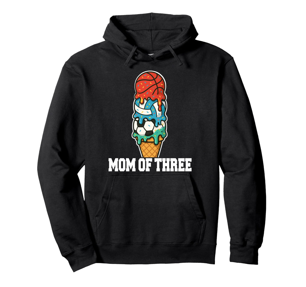 Basketball Soccer Volleyball Mom Ice Hoodie - Minimalist Print Unisex - T-Shirt, Sweatshirt, Hoodie