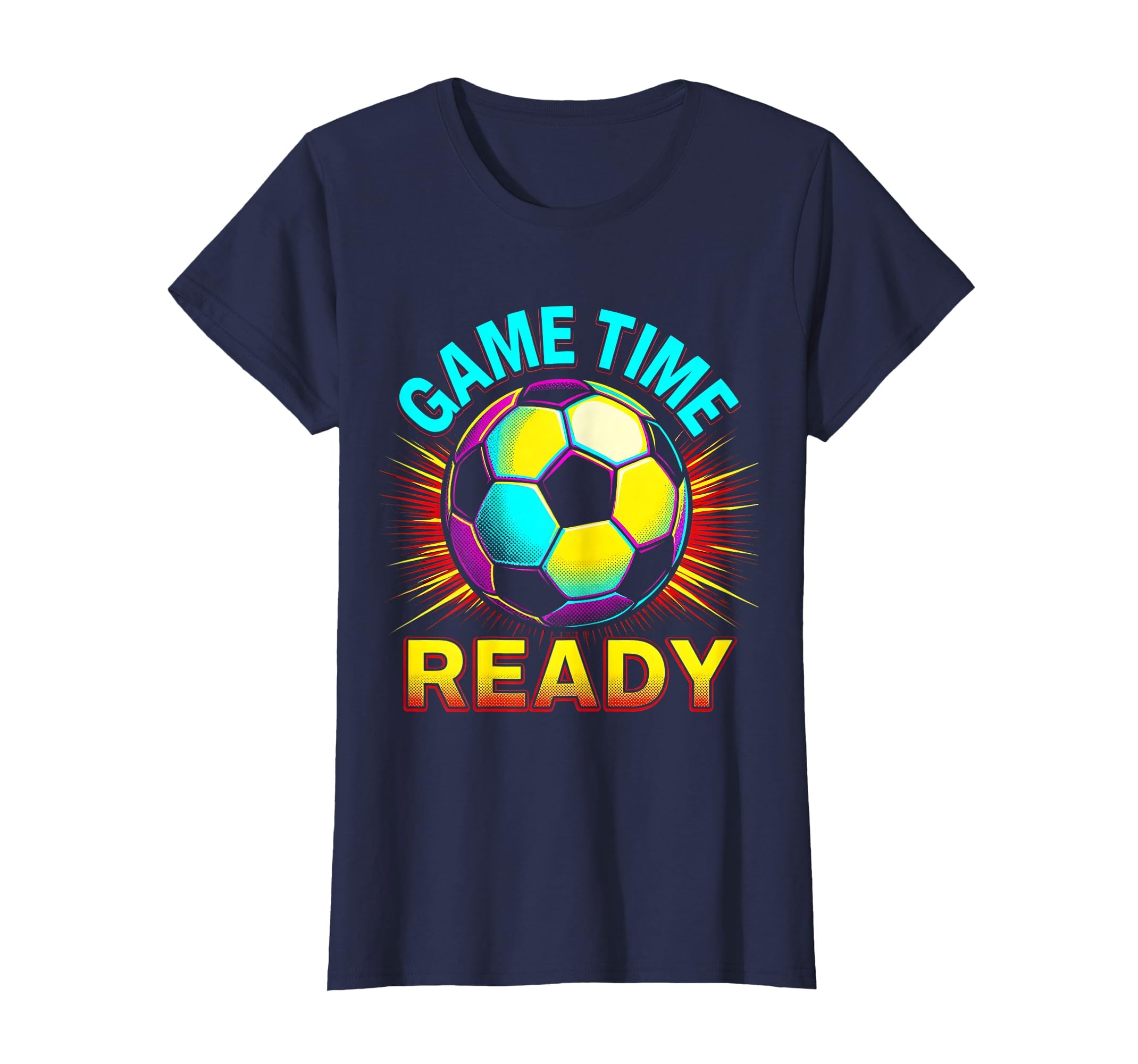 Game Time Ready Soccer Ball T-Shirt - Aesthetic Graphic for Adults - T-Shirt, Sweatshirt, Hoodie