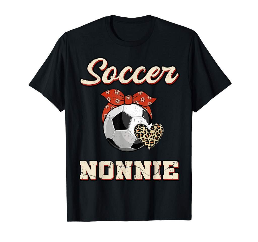 Soccer Nonnie Bandana Leopard Heart T-Shirt - Aesthetic Graphic for Adults - T-Shirt, Sweatshirt, Hoodie