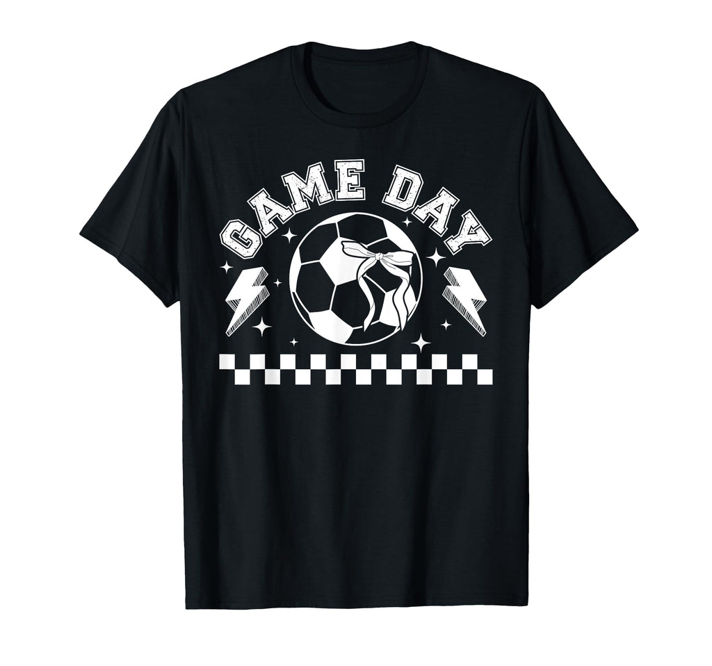 Soccer Game Day Coquette Game Day Soccer T-Shirt - Graphic Print for Adults - T-Shirt, Sweatshirt, Hoodie