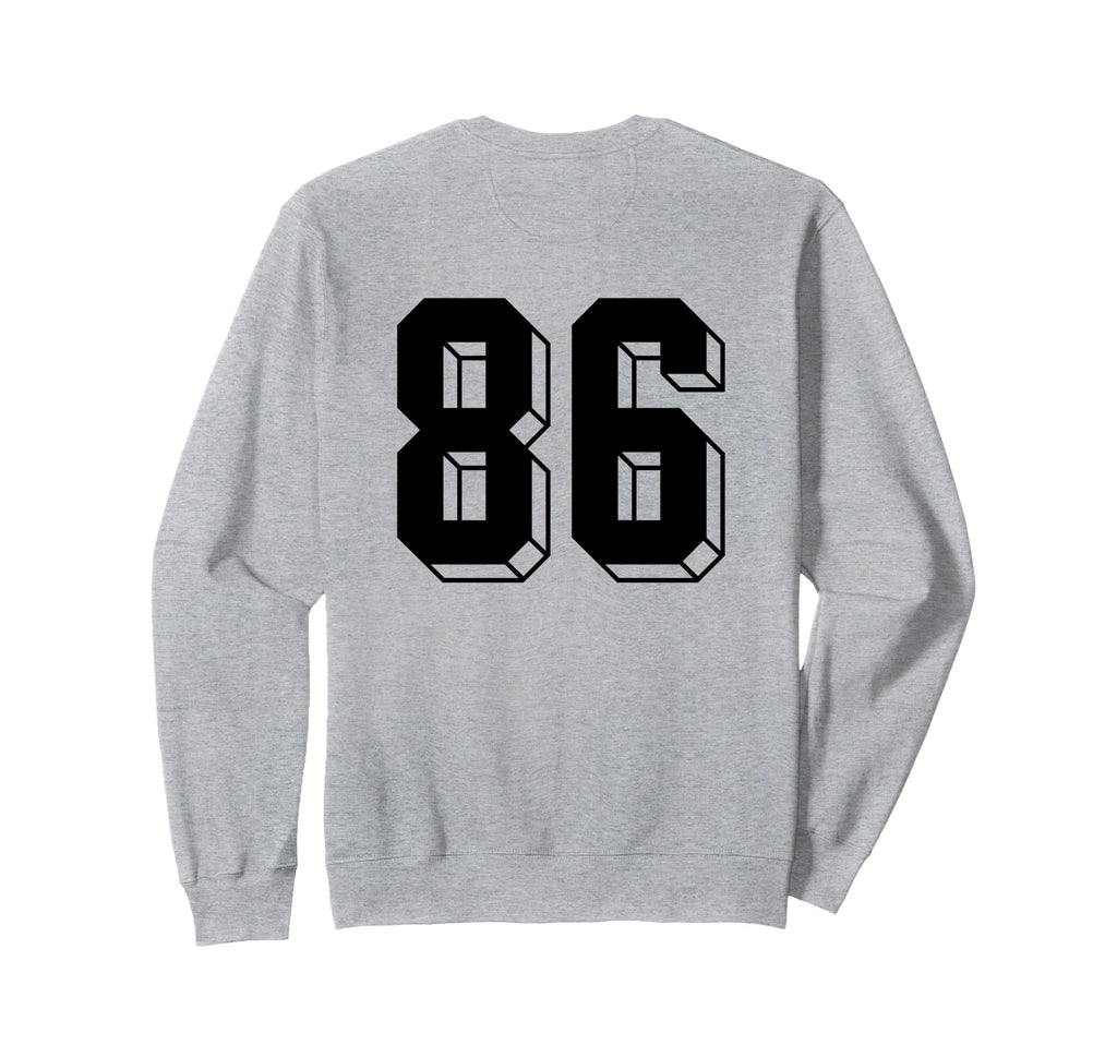 Number 86 Backside 80S 90S Team Sweatshirt - Novelty Apparel Men Women - T-Shirt, Sweatshirt, Hoodie