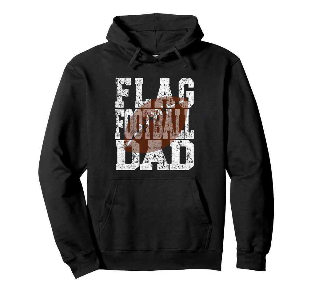 Flag Football Dad Player Parent Hoodie - Aesthetic Graphic Men Women - T-Shirt, Sweatshirt, Hoodie