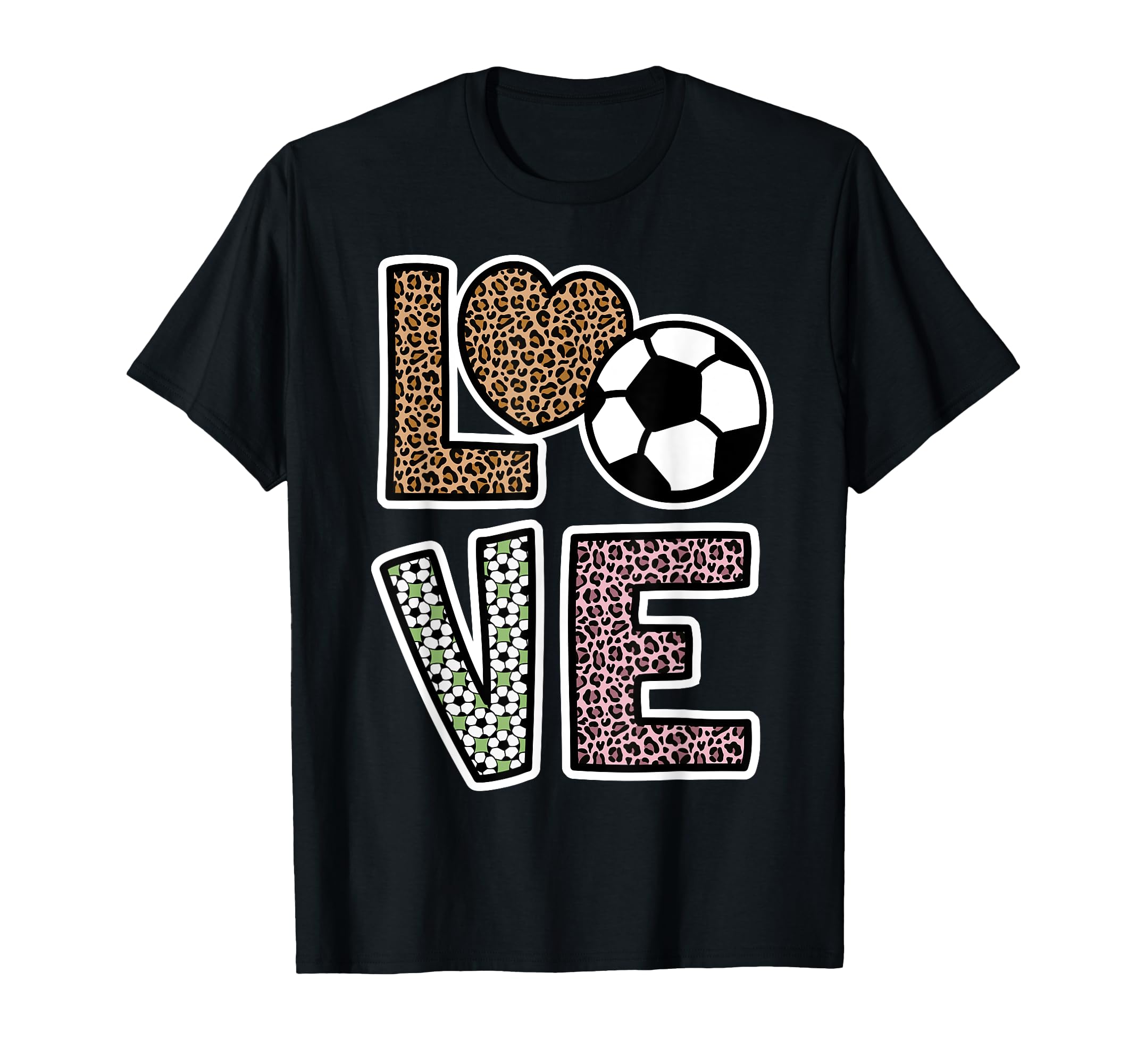 Love Soccer Player Leopard Soccer Lover T-Shirt - Graphic Print for Adults - T-Shirt, Sweatshirt, Hoodie