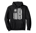 Soccer Dad American Flag Distressed Hoodie - Trendy Graphic for Adults - T-Shirt, Sweatshirt, Hoodie