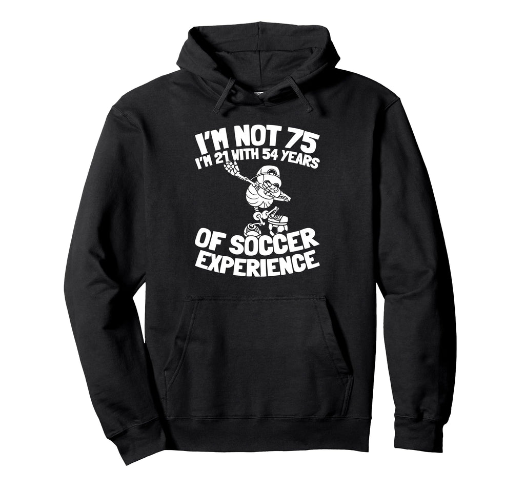75 Years Old Player Sports Team Soccer Hoodie - Unique Graphic Men Women - T-Shirt, Sweatshirt, Hoodie
