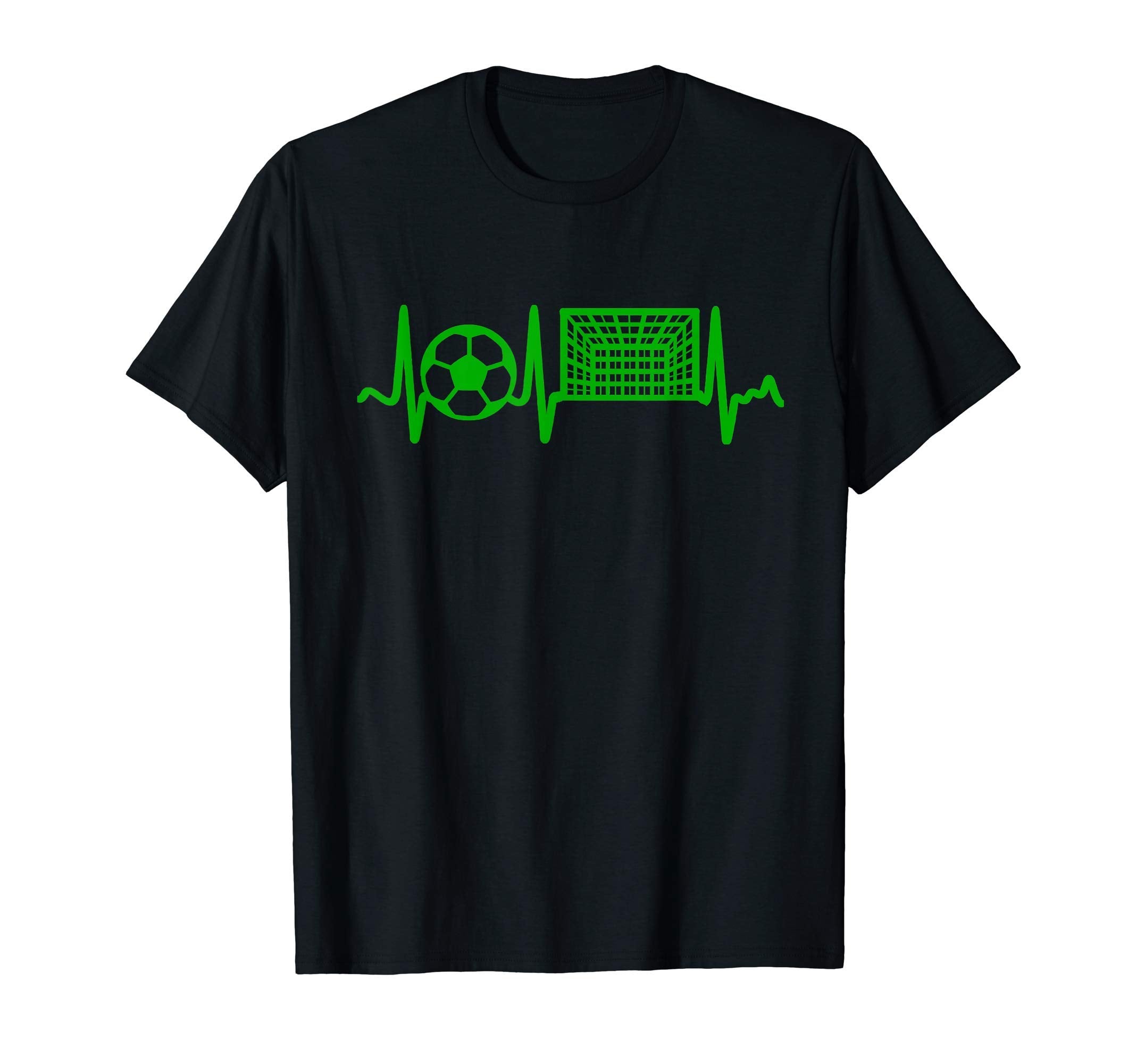 Green Soccer Heartbeat Goal And T-Shirt - Casual Everyday Wear Unisex - T-Shirt, Sweatshirt, Hoodie